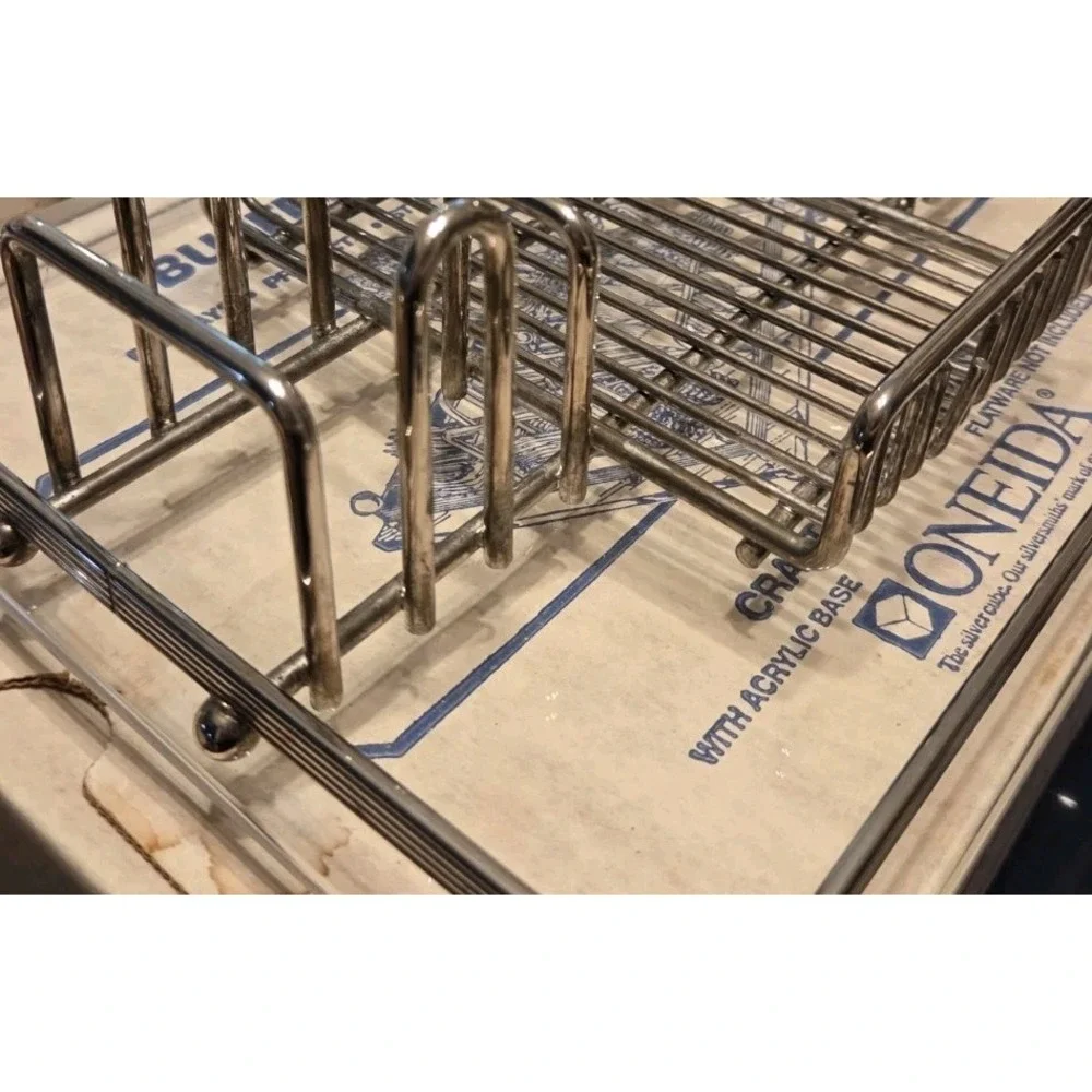 Vintage ONEIDA Silverplate Silverware Buffet Caddy Holder Organizer Catering Aid